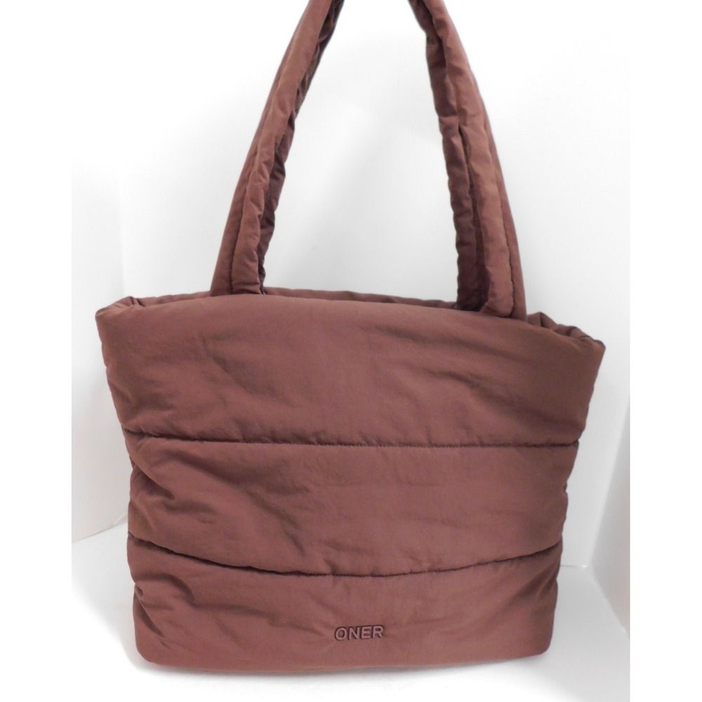 Oner Active Quilted Large Tote Bag Mauve Top Handle Lightweight
